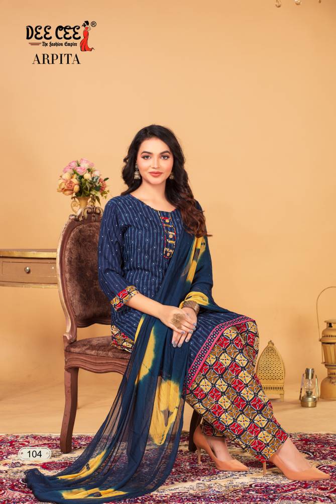 Arpita By Deecee Rayon Printed Patiyala Readymade Suits Wholesale Price In Surat